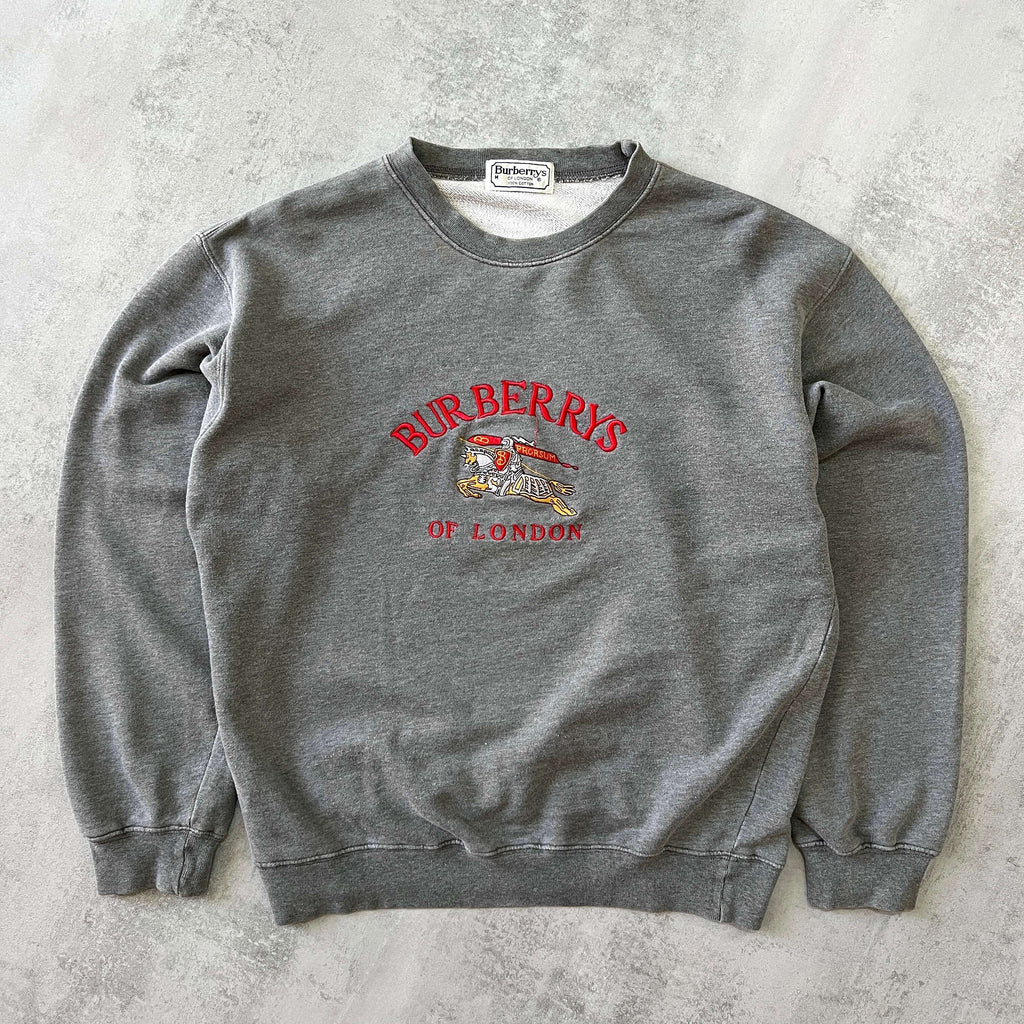Burberry's 1990s heavyweight embroidered sweatshirt (M)