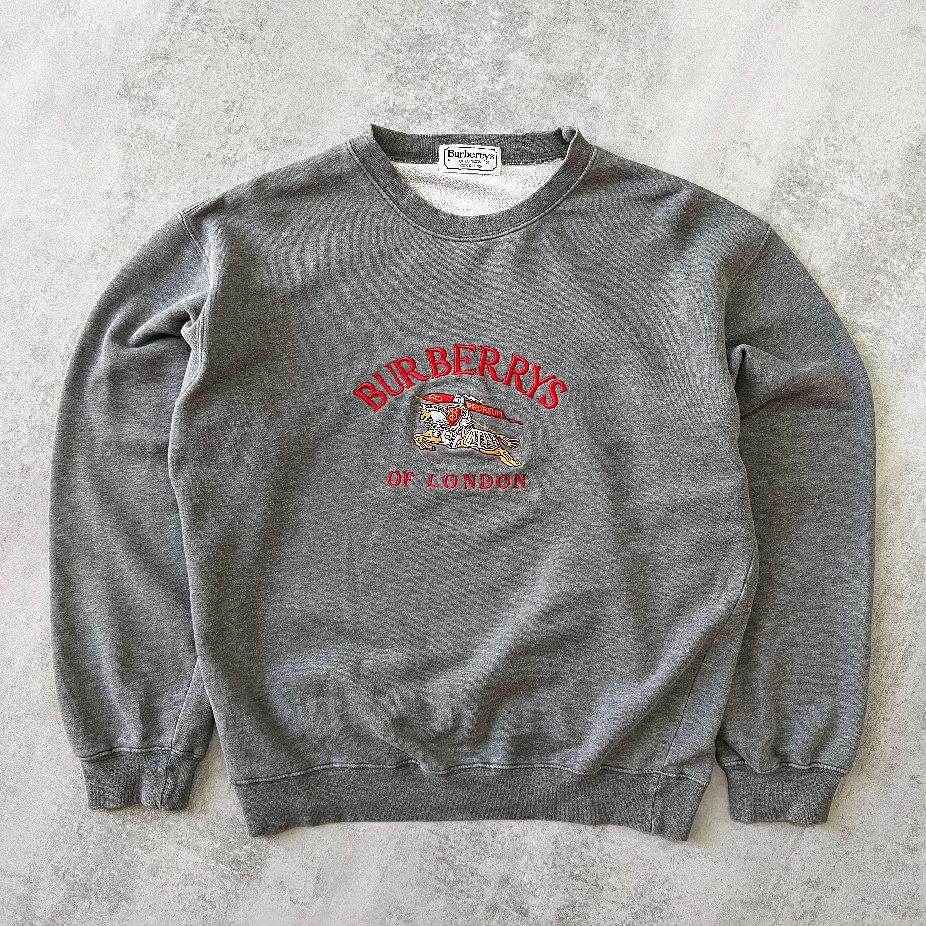 Burberry's 1990s heavyweight embroidered sweatshirt (M)