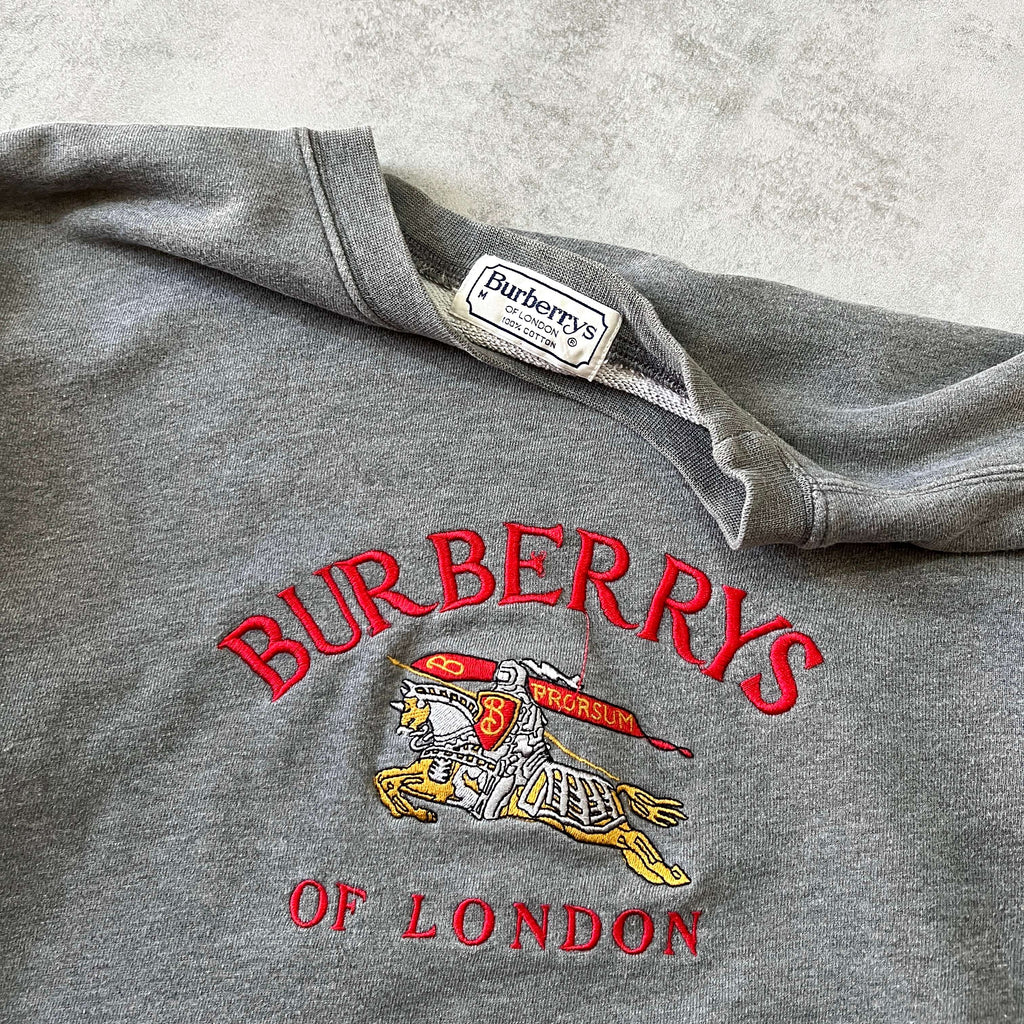 Burberry's 1990s heavyweight embroidered sweatshirt (M)