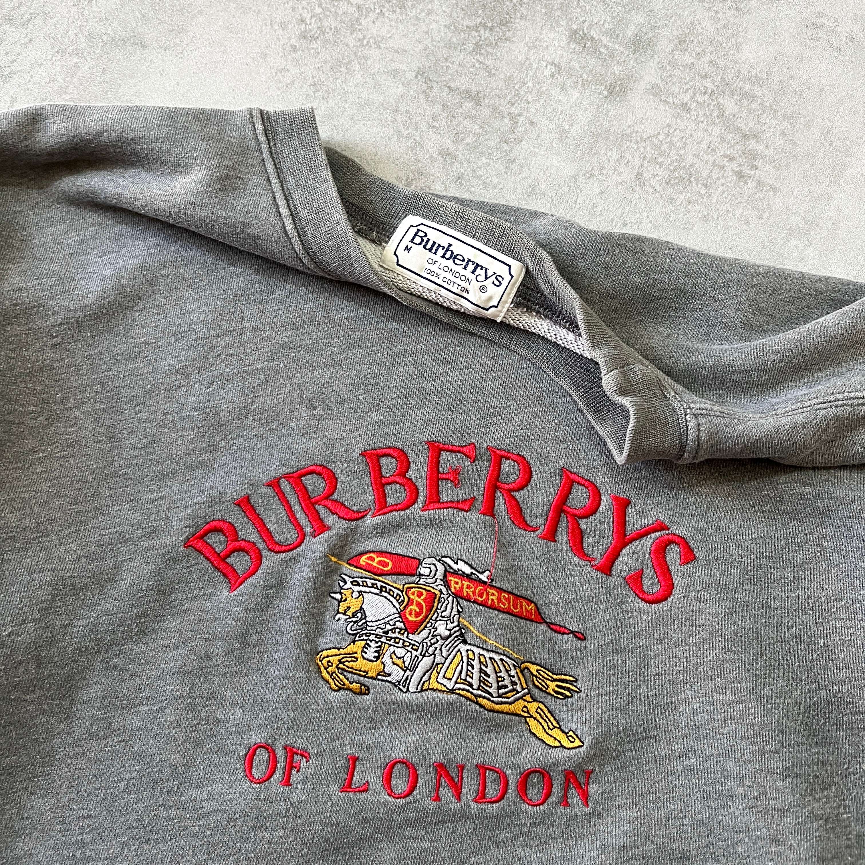 Burberry's 1990s heavyweight embroidered sweatshirt (M)