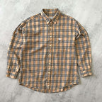 Burberry's 1990s nova check shirt long-sleeves (L)