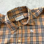 Burberry's 1990s nova check shirt long-sleeves (L)