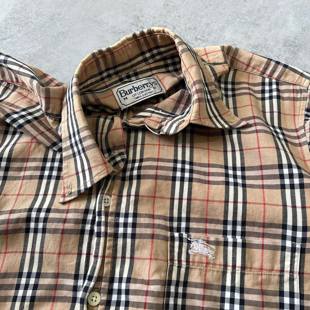 Burberry's 1990s nova check shirt long-sleeves (M)