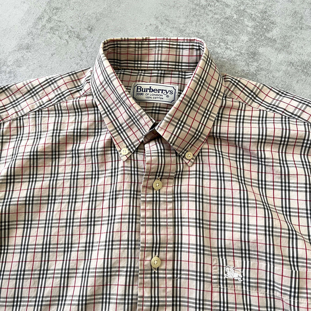 Burberry's 1990s nova check shirt sleeves (M)