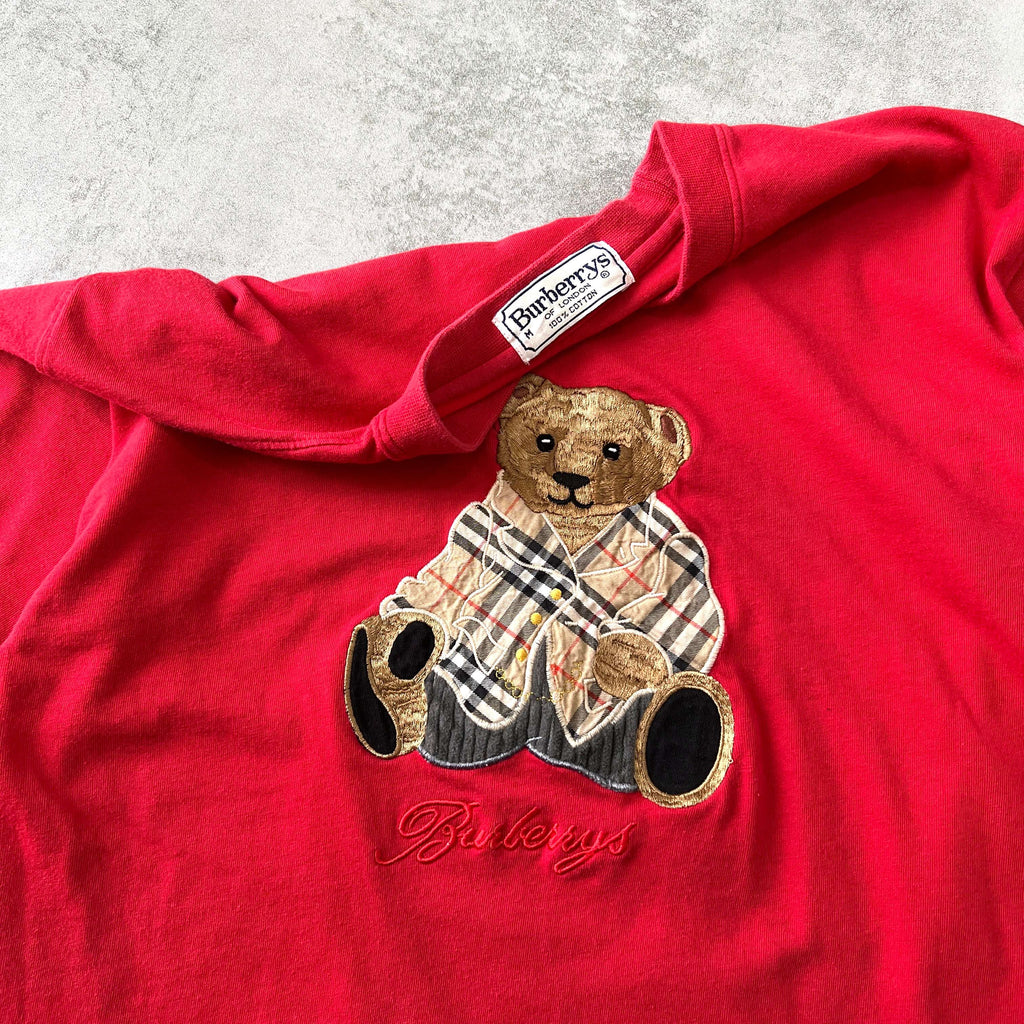 Burberry's 1990s women's embroidered t-shirt (M)