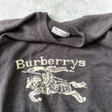 Burberry's 1990s women's heavyweight embroidered sweater (S)