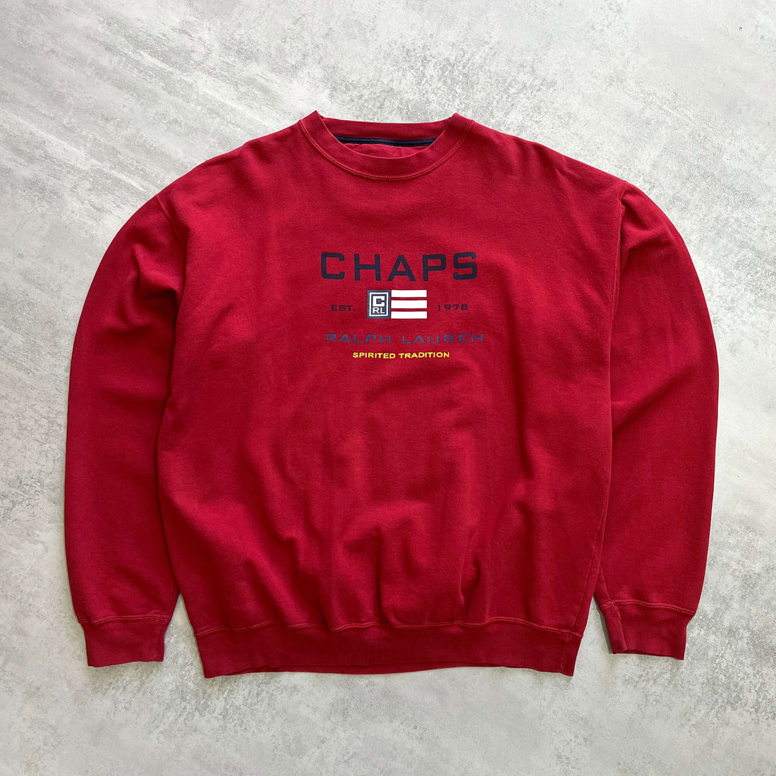 Chaps Ralph Lauren 2000s heavyweight embroidered sweatshirt (L)