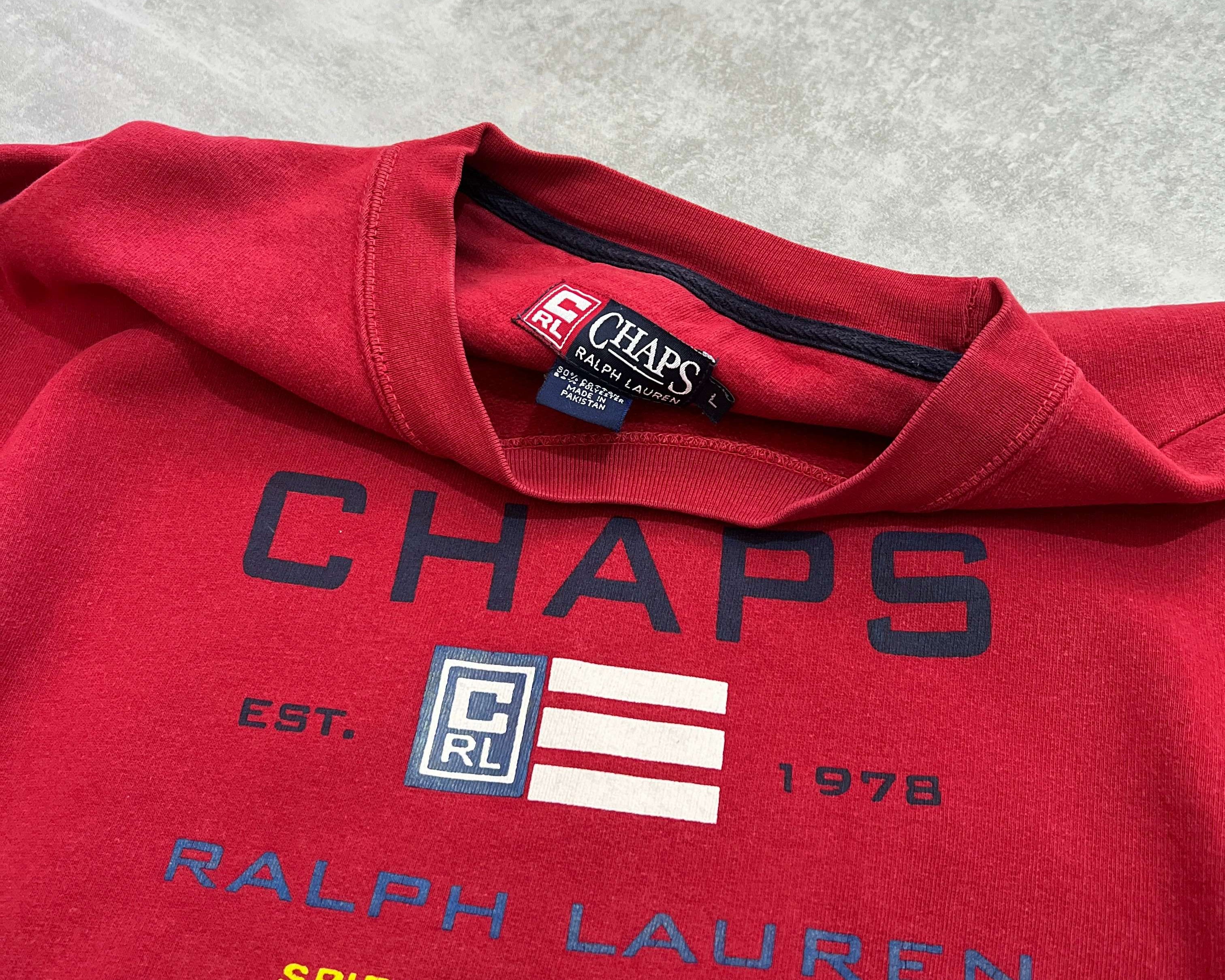 Chaps Ralph Lauren 2000s heavyweight embroidered sweatshirt (L)