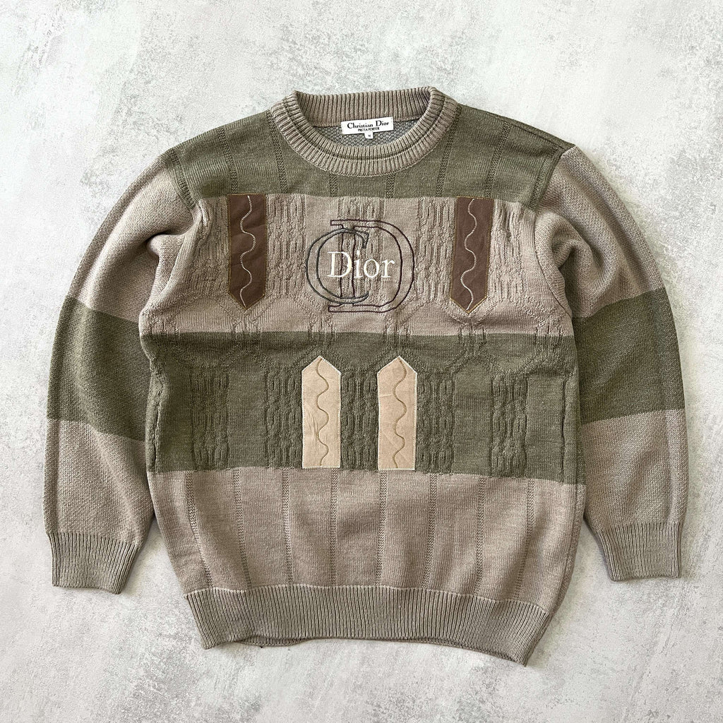 Dior RARE 1990s heavyweight embroidered sweater (M)