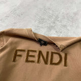 Fendi RARE 1990s embroidered BROWN sweatshirt (M)