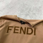 Fendi RARE 1990s embroidered BROWN sweatshirt (M)