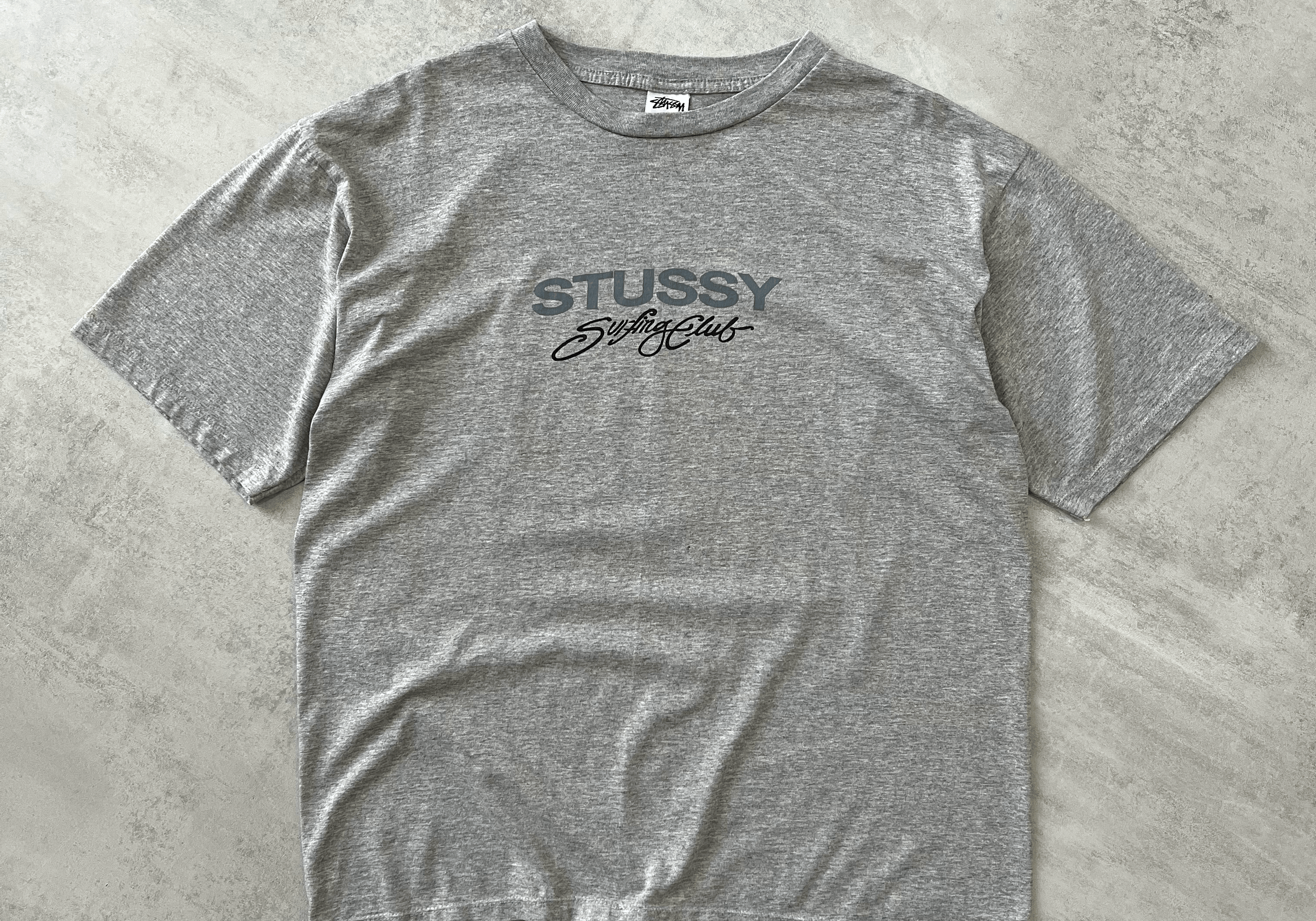 Stussy RARE 1990s heavyweight spellout t-shirt (S)