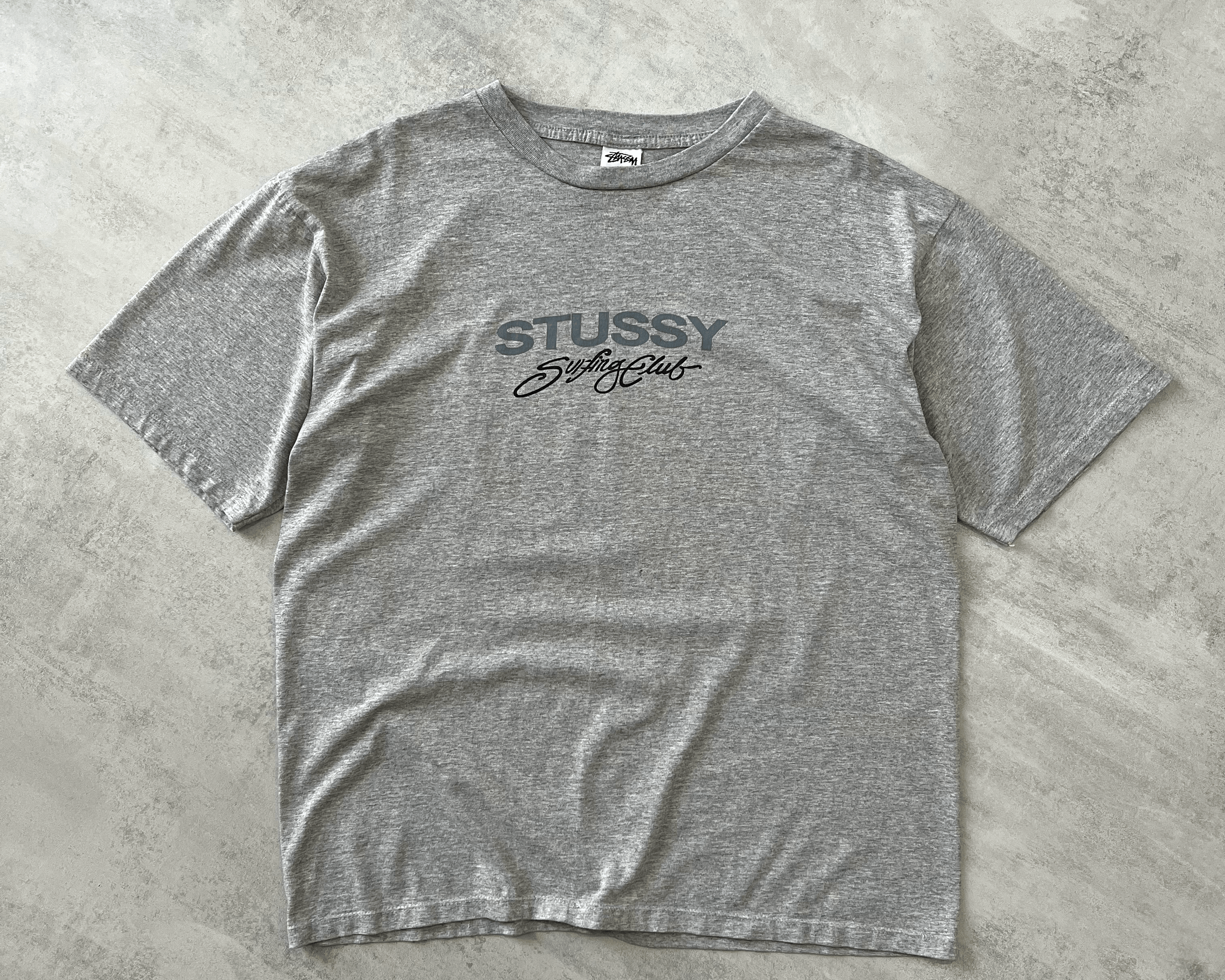 Stussy RARE 1990s heavyweight spellout t-shirt (S)