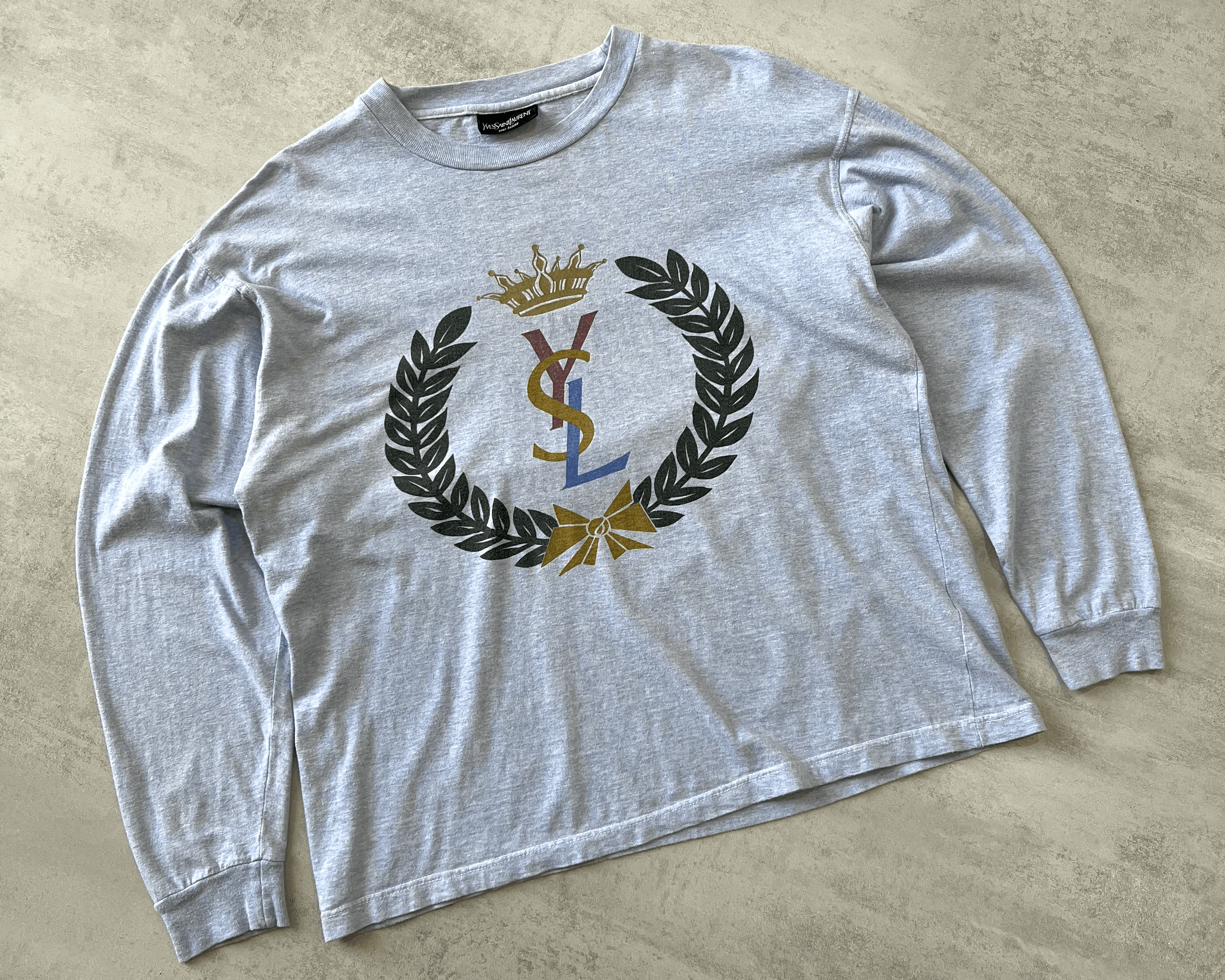 YSL RARE 1990s heavyweight long-sleeves t-shirt (M)