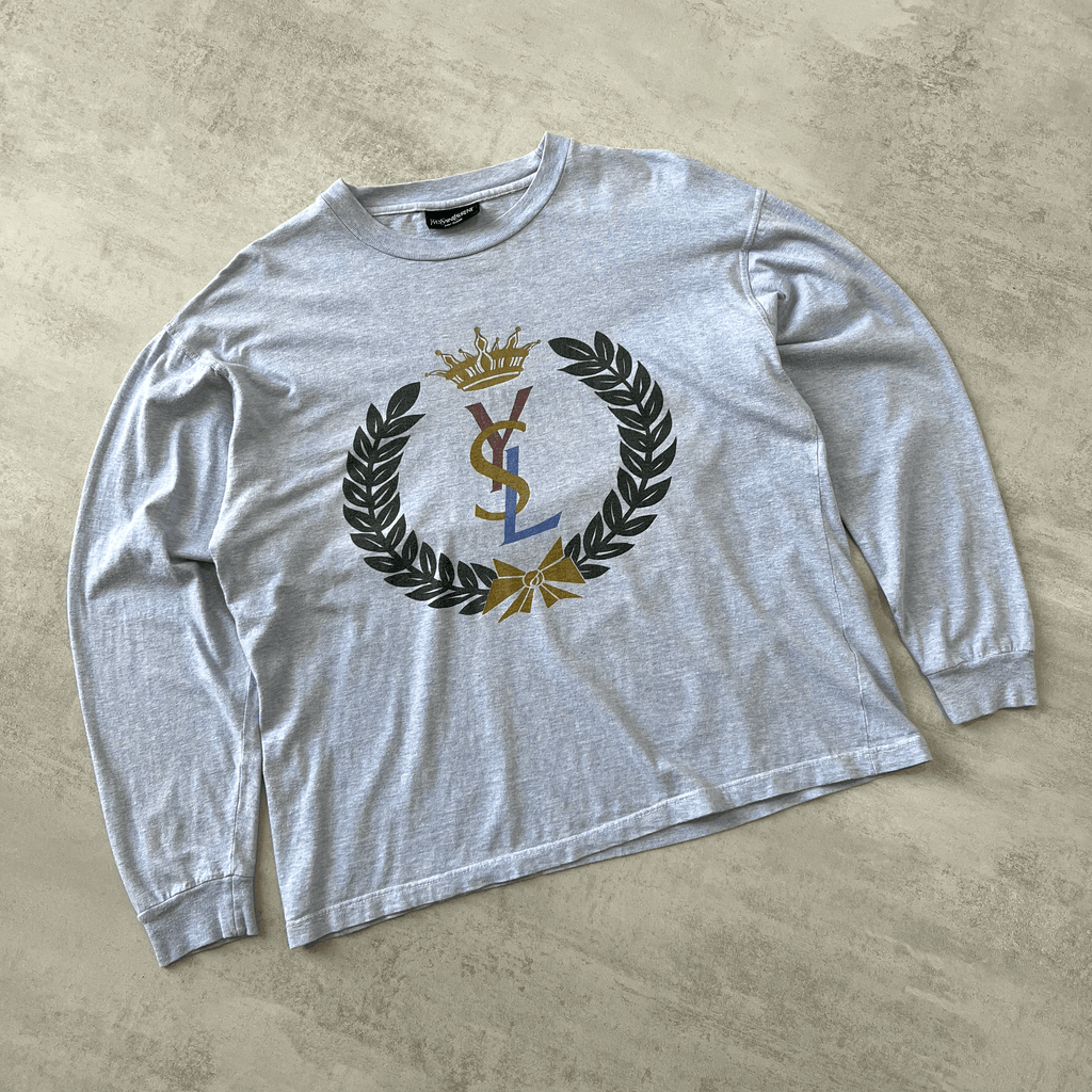 YSL RARE 1990s heavyweight long-sleeves t-shirt (M)