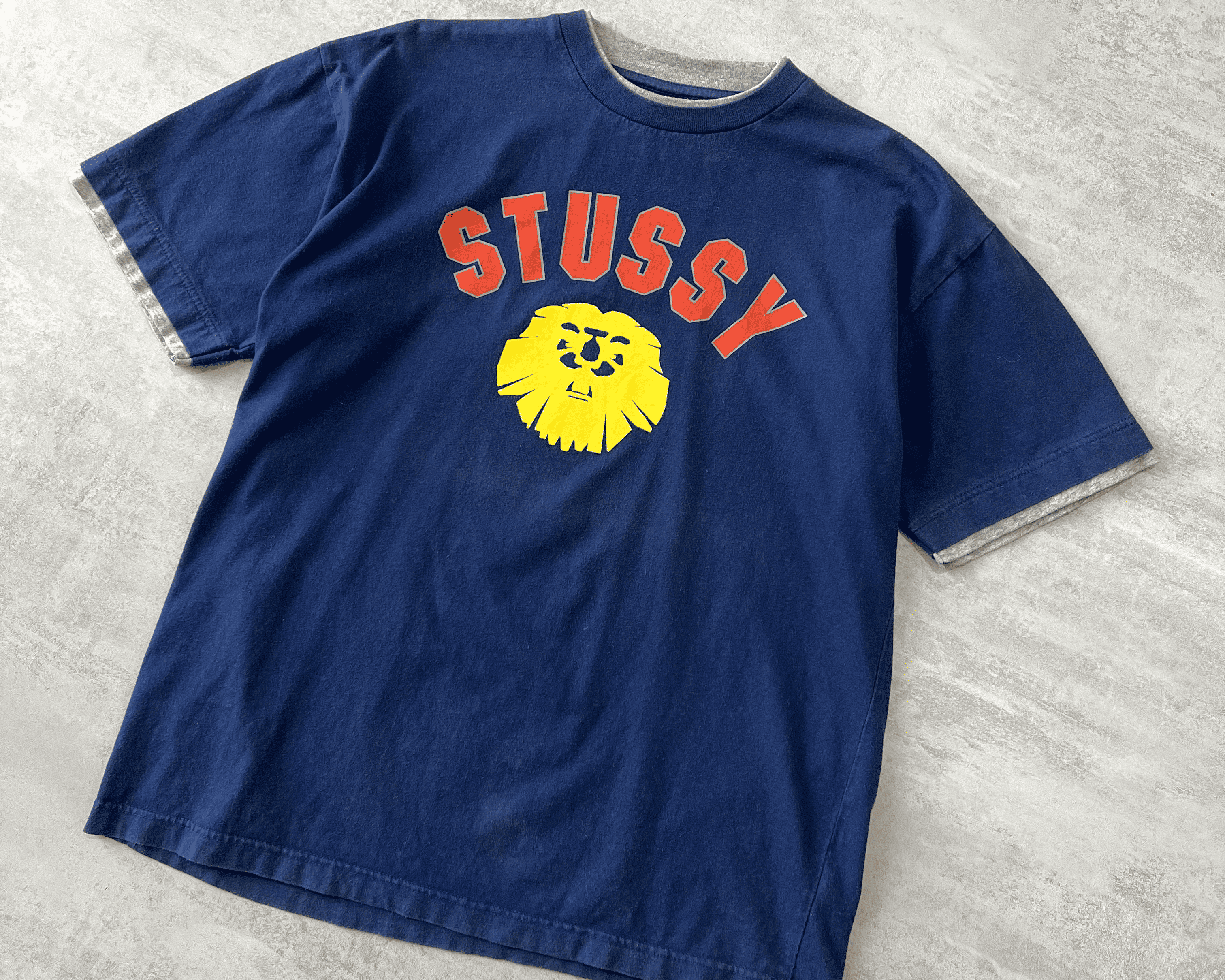 Stussy RARE 1990s heavyweight spellout t-shirt (M)