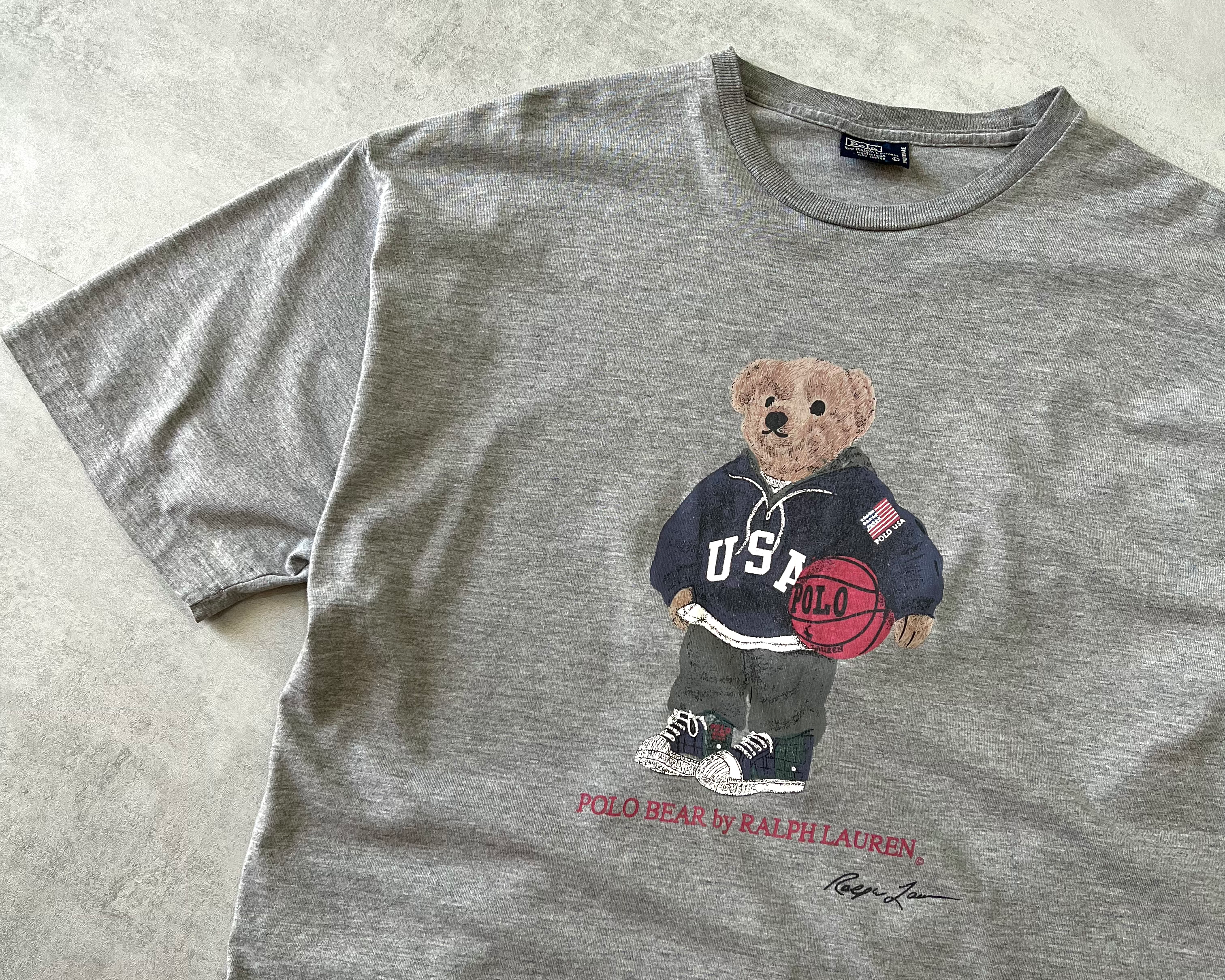Polo Ralph Lauren 1990s heavyweight spellout t-shirt (L)
