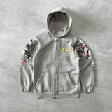 Evisu RARE 1990s zip heavyweight embroidered hoodie (M)