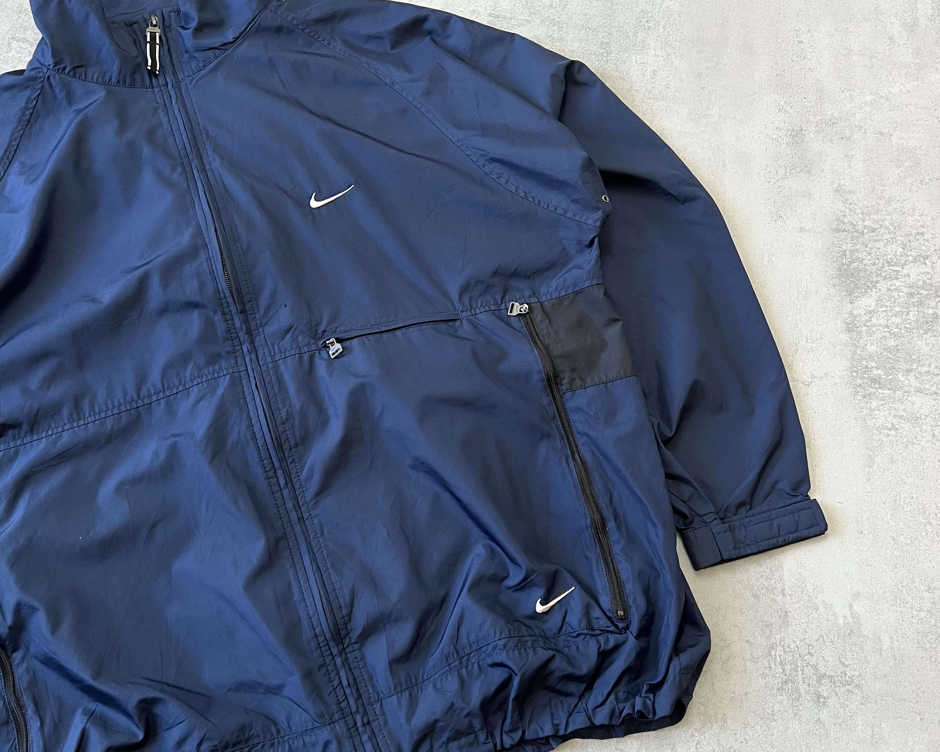 Nike 2000s double swoosh track jacket (XL)