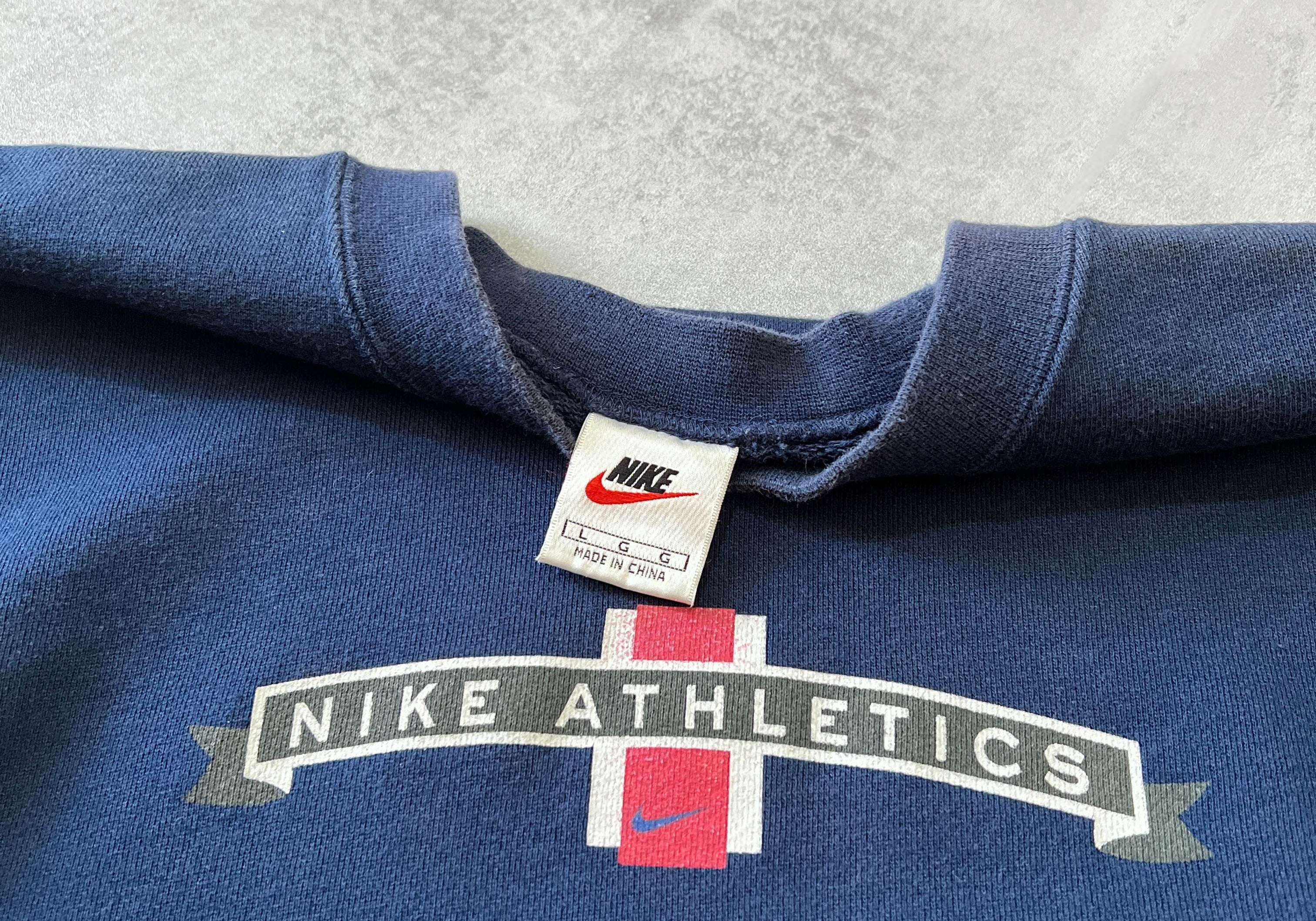 Nike 1990s Athletics heavyweight spellout sweatshirt (L)