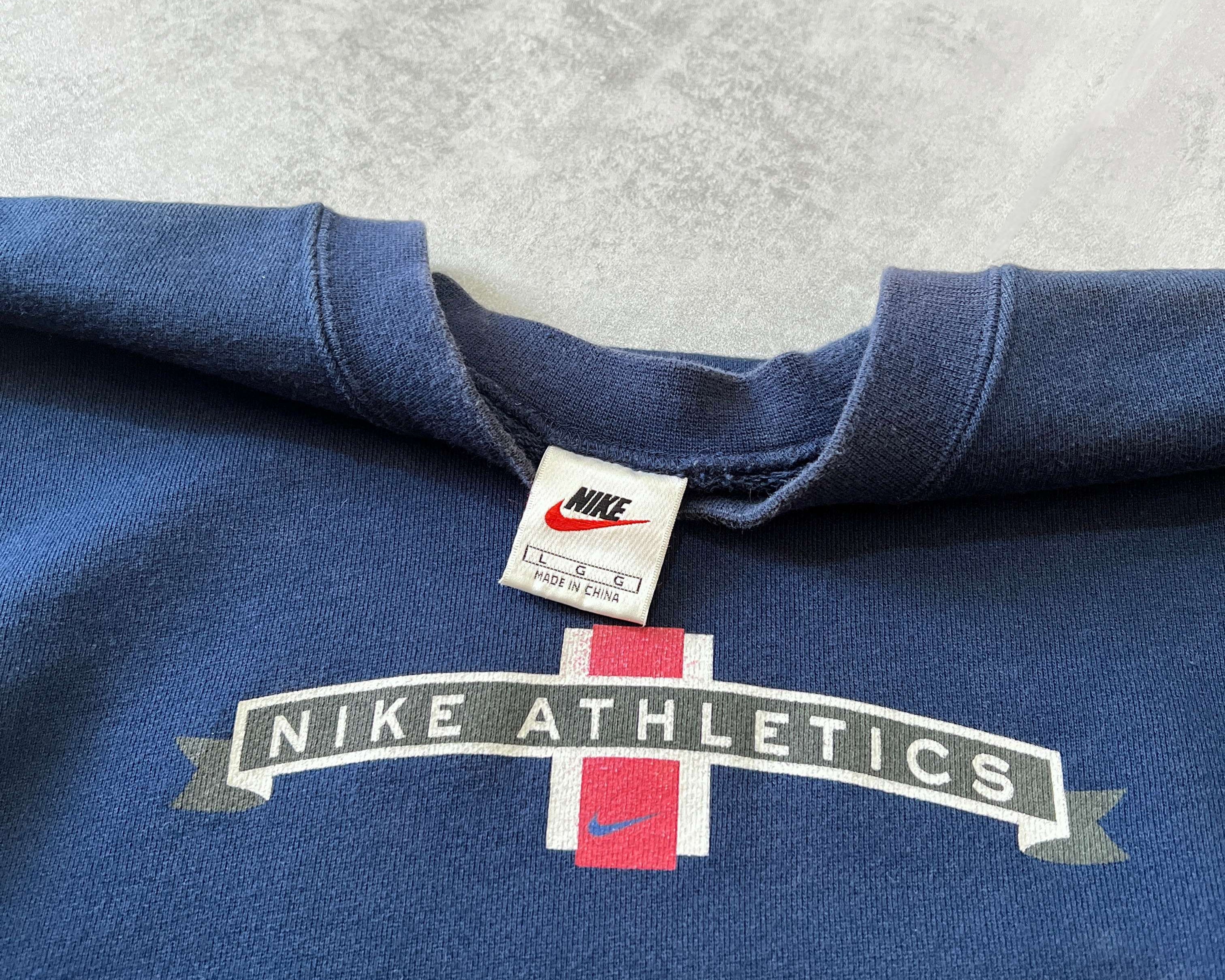 Nike 1990s Athletics heavyweight spellout sweatshirt (L)