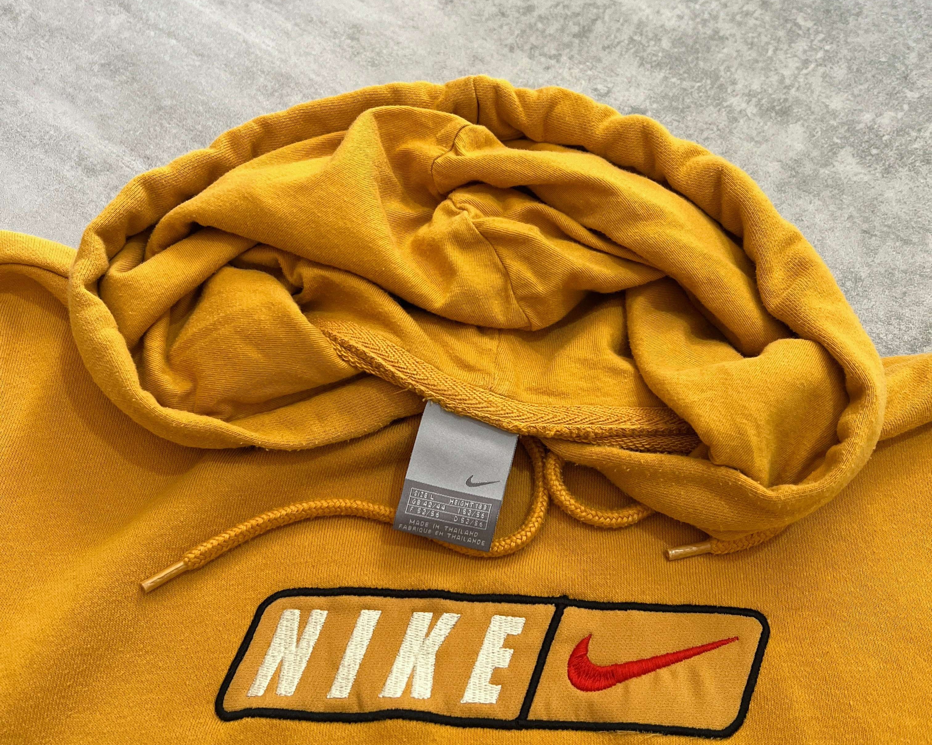 Nike 1990s heavyweight embroidered hoodie (M)