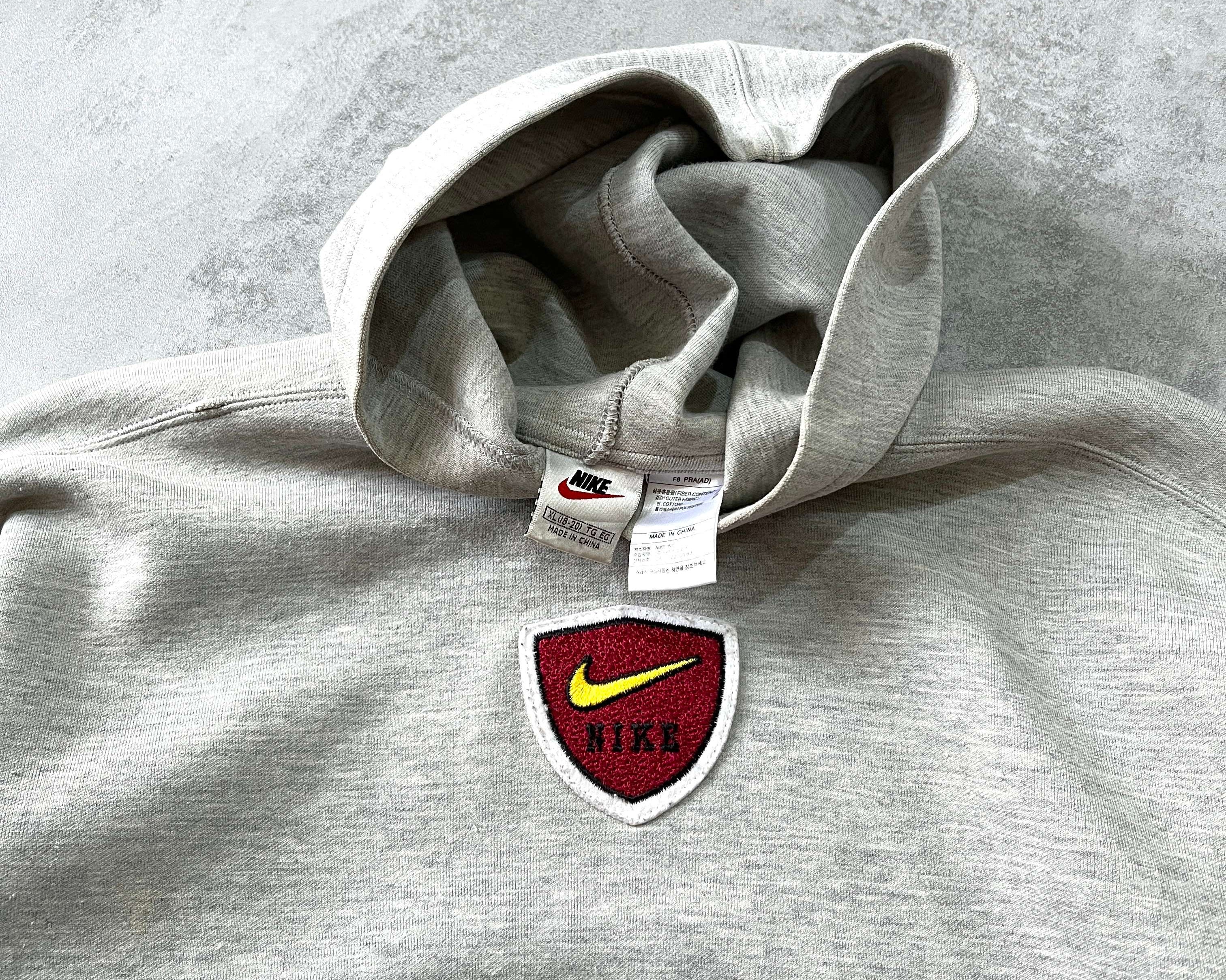 Nike 1990s heavyweight embroidered hoodie (XL)