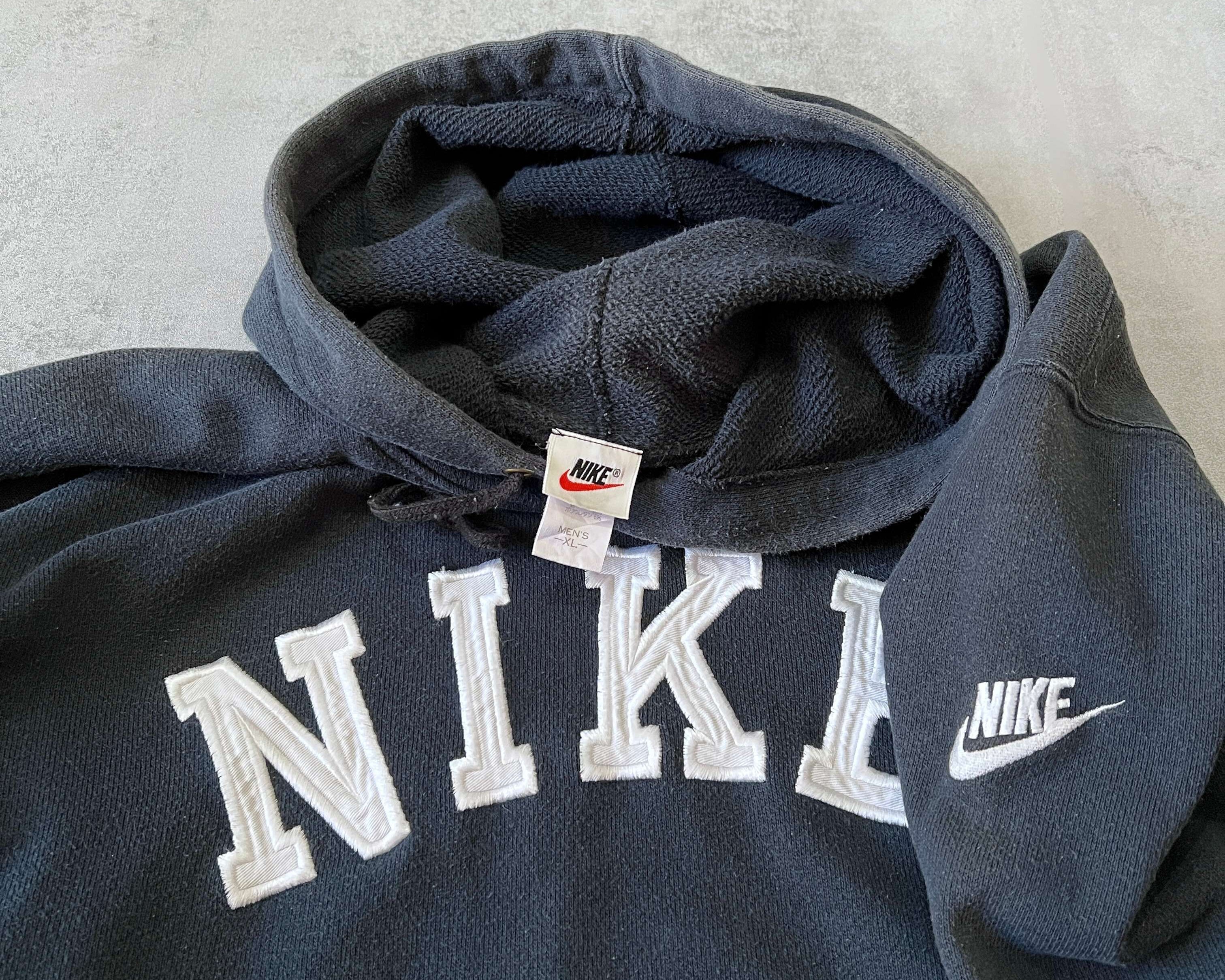 Nike 1990s heavyweight embroidered hoodie (XL)