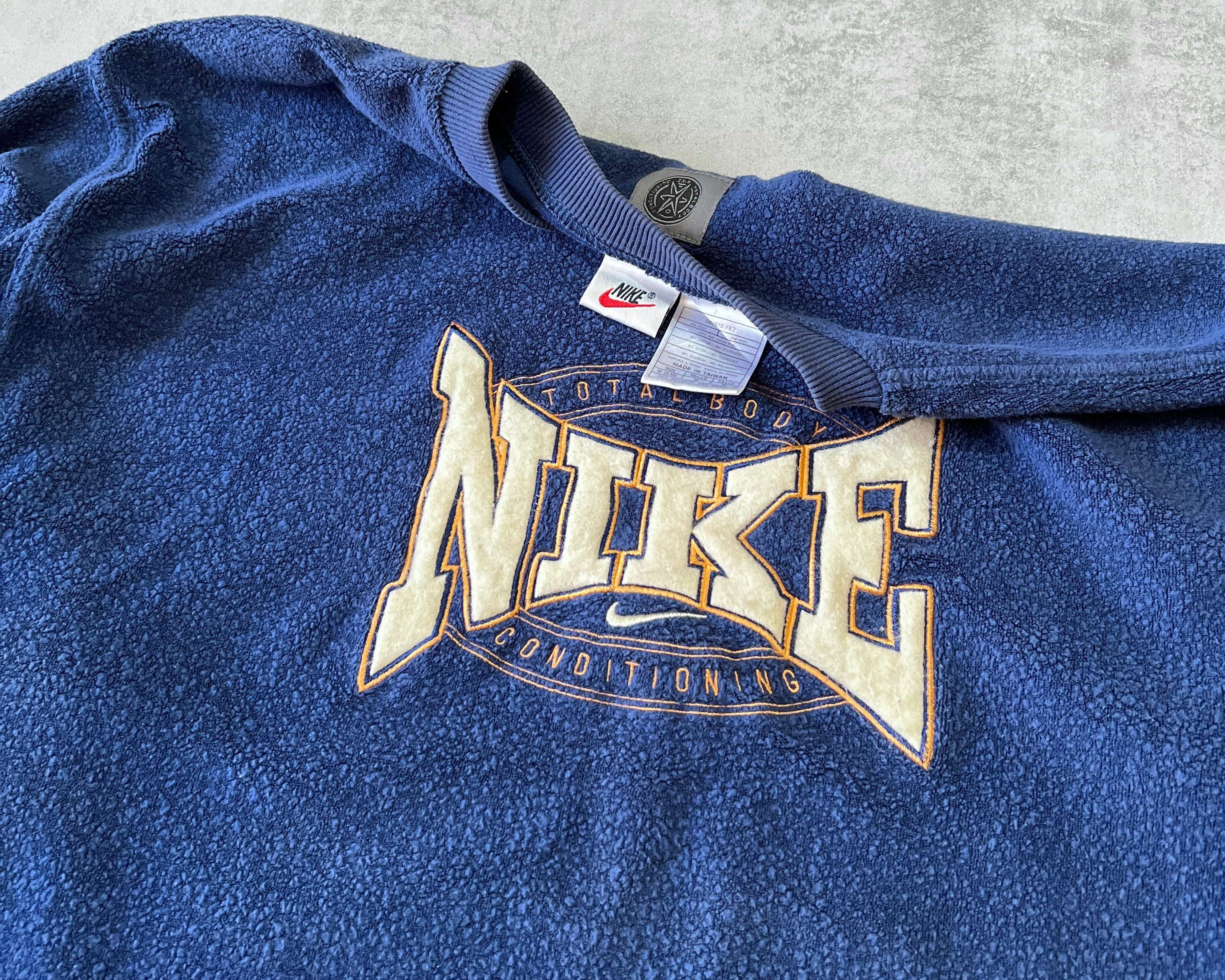 Nike RARE 1990s embroidered sweatshirt fleece (M)