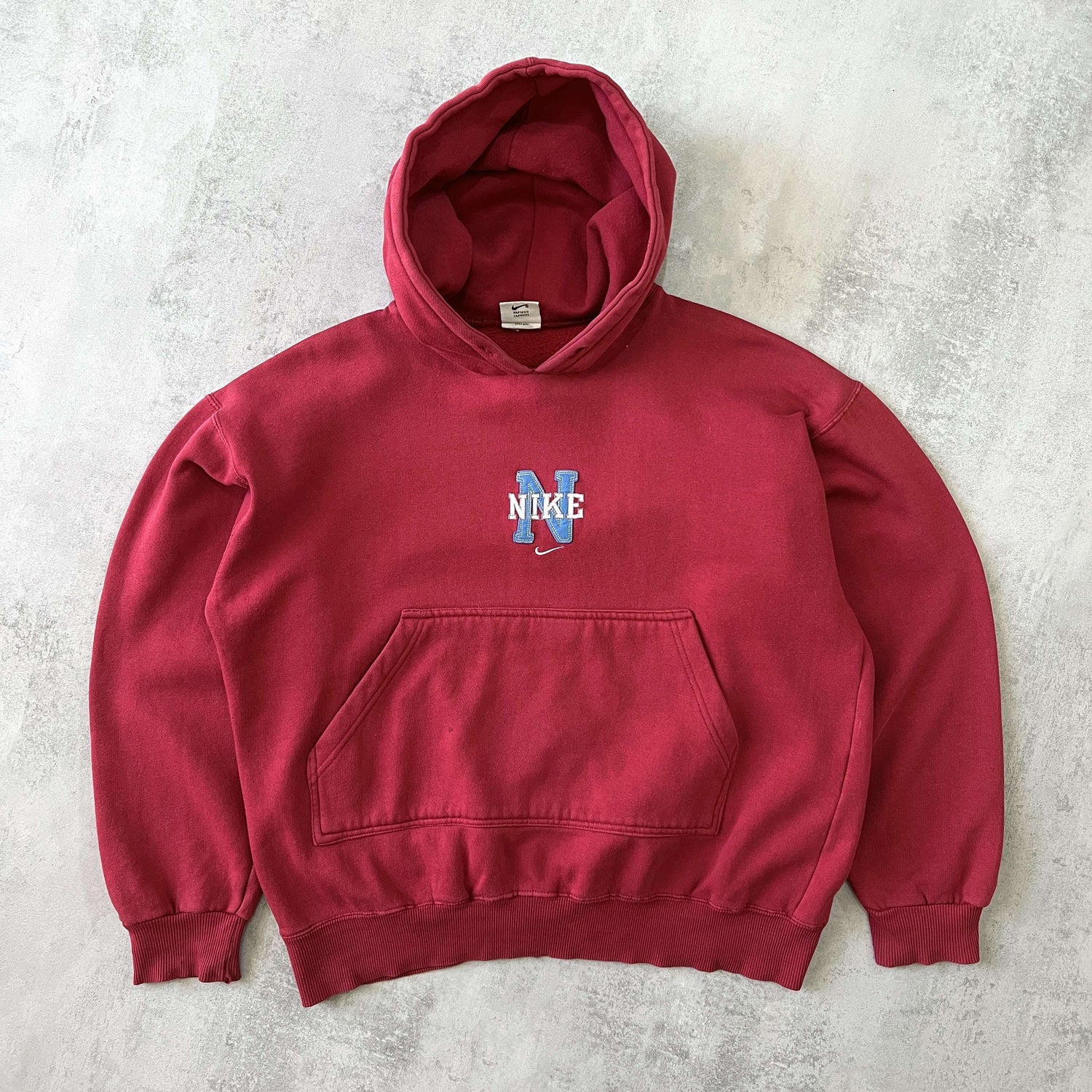 Nike RARE 1990s heavyweight embroidered hoodie (S)