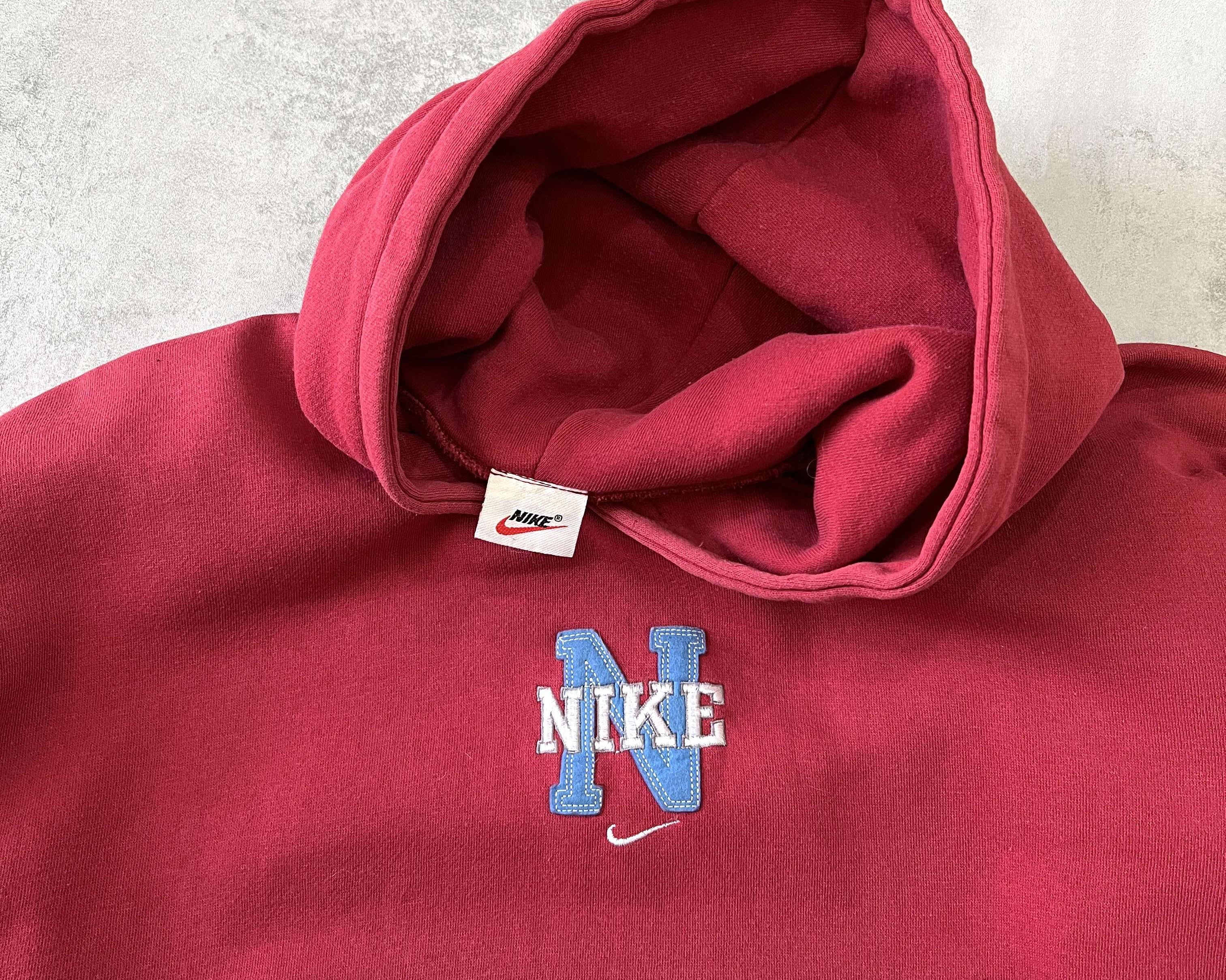 Nike RARE 1990s heavyweight embroidered hoodie (S)