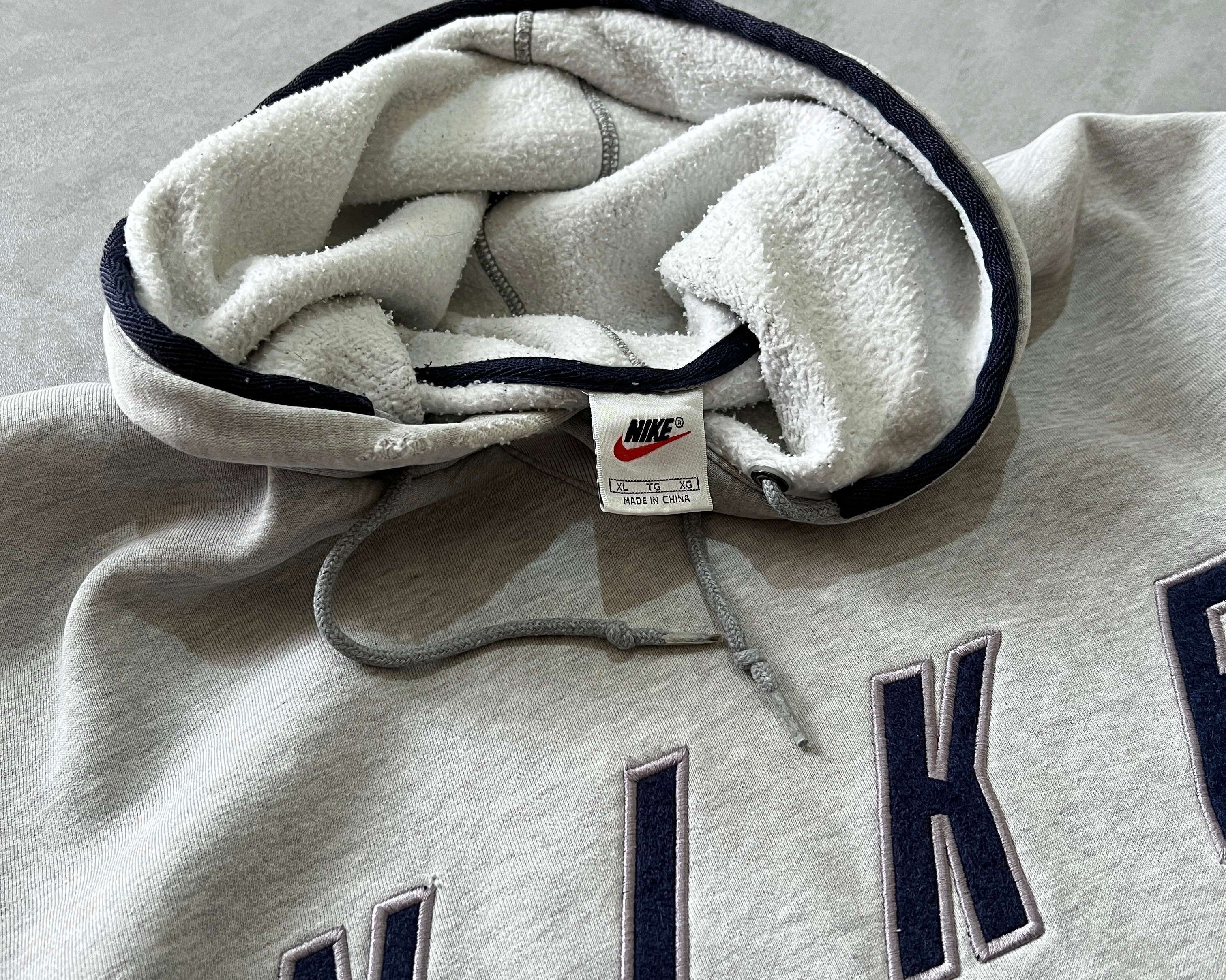 Nike RARE 1990s heavyweight embroidered hoodie (XL)