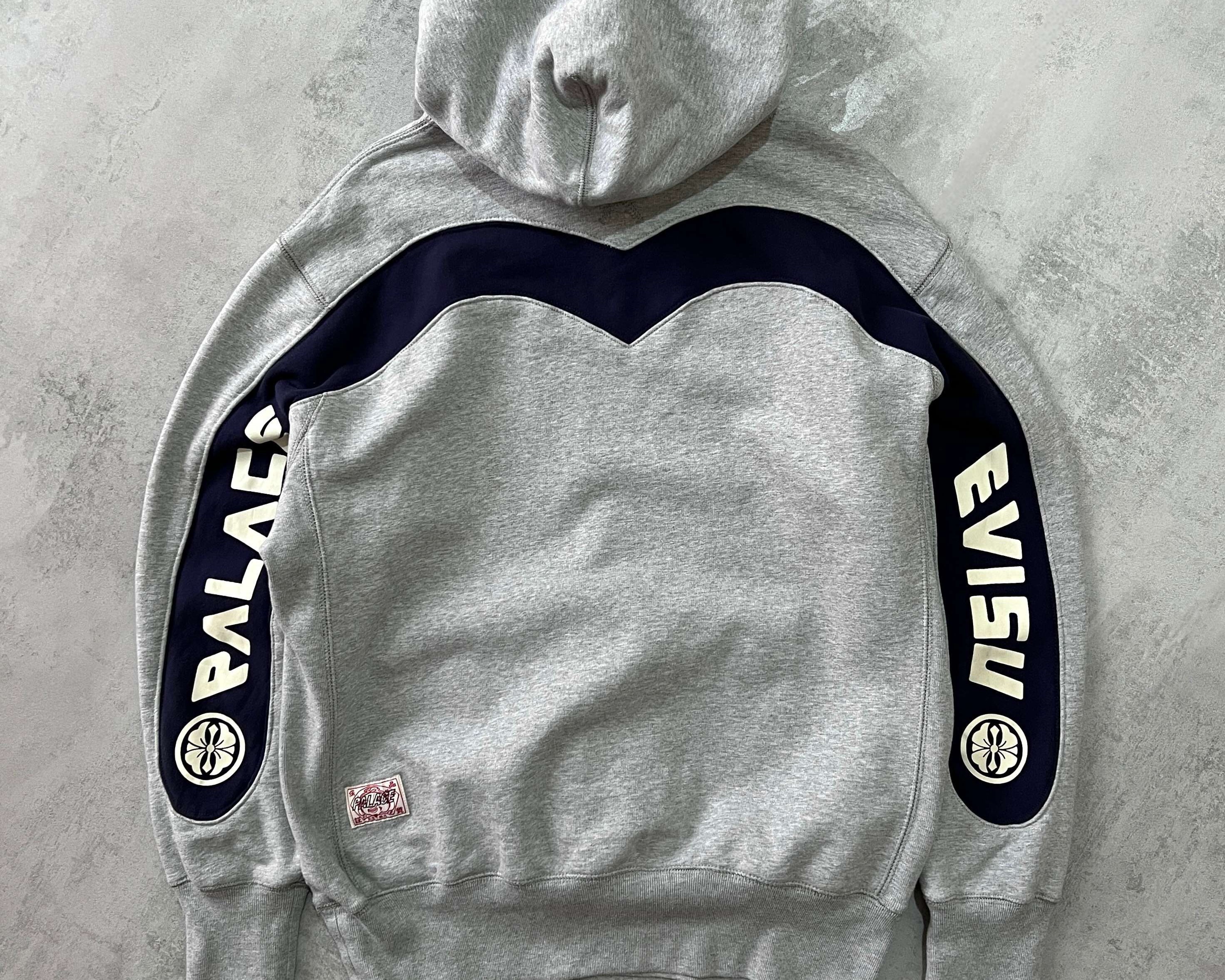 Palace x Evisu heavyweight spellout hoodie (XL)