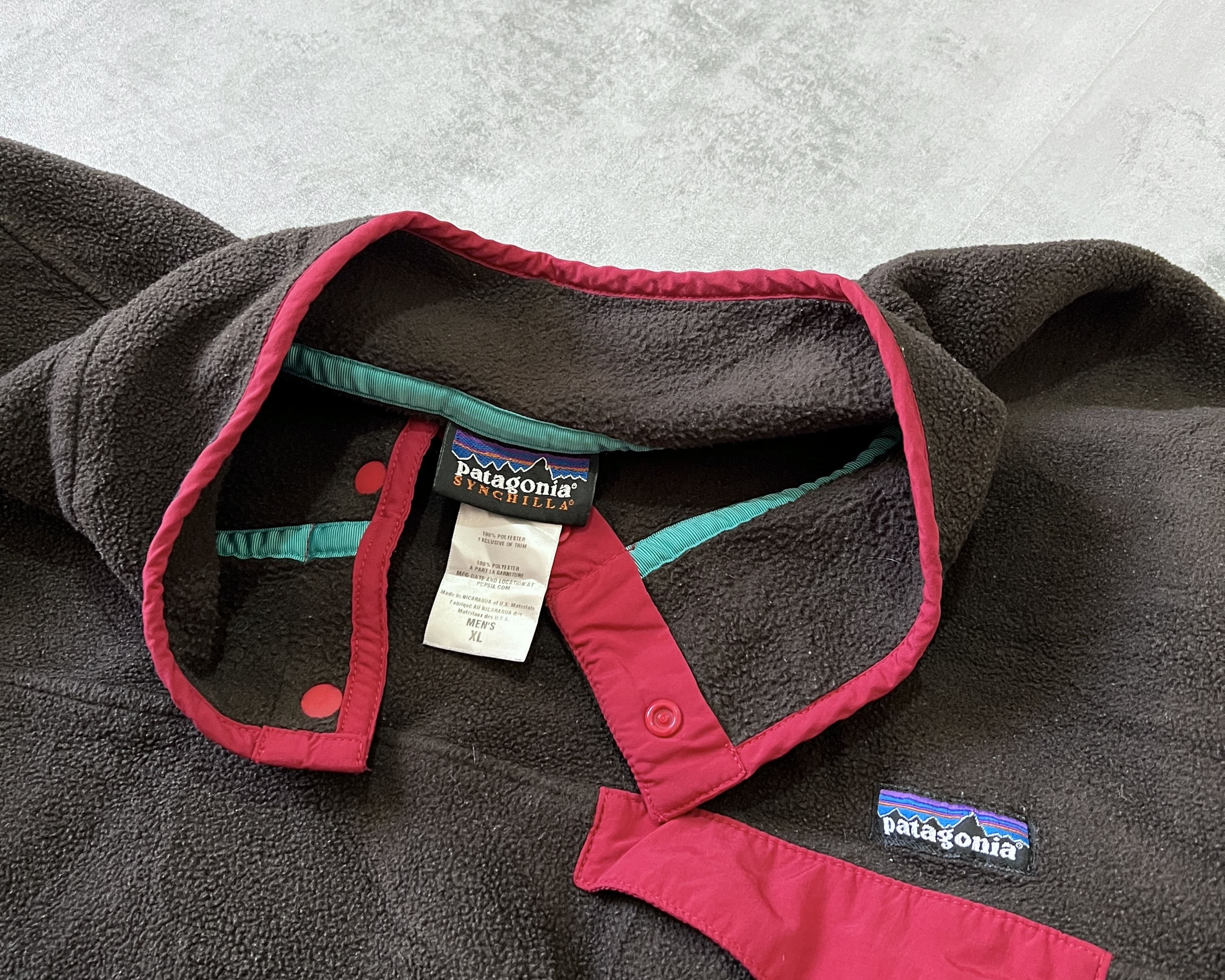 Patagonia Synchilla 2000s Snaap-T BROWN fleece (XL)