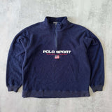 Polo Sport Ralph Lauren 1990s 1/4 zip embroidered fleece (S)