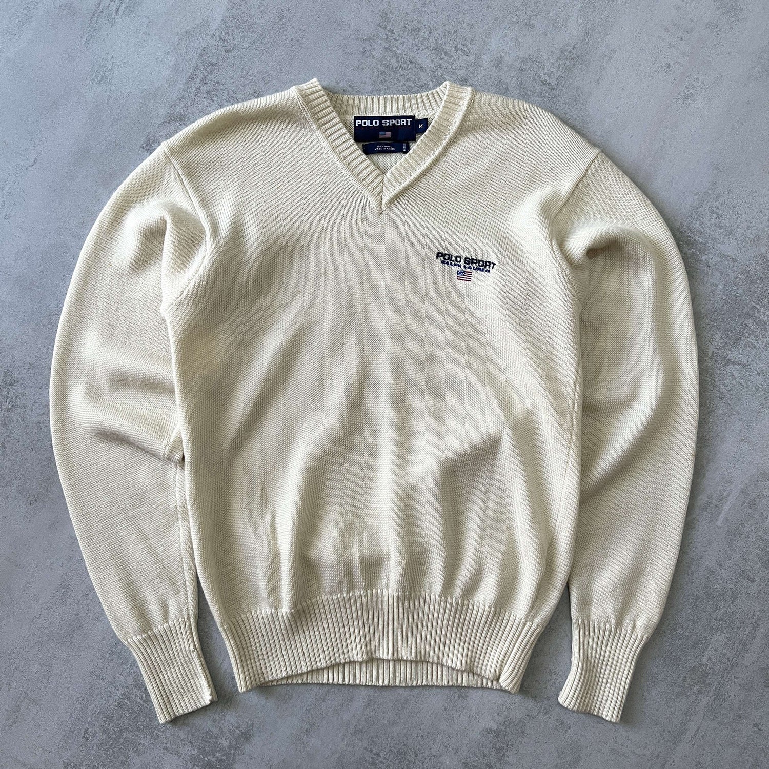 Polo Sport Ralph Lauren 1990s heavyweight spellout sweater (M)