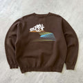 Stussy 2000s heavyweight embroidered BROWN sweatshirt (L)