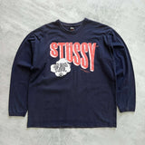 Stussy 2000s heavyweight longsleeve graphic t-shirt (L)