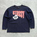 Stussy 2000s heavyweight longsleeve graphic t-shirt (L)