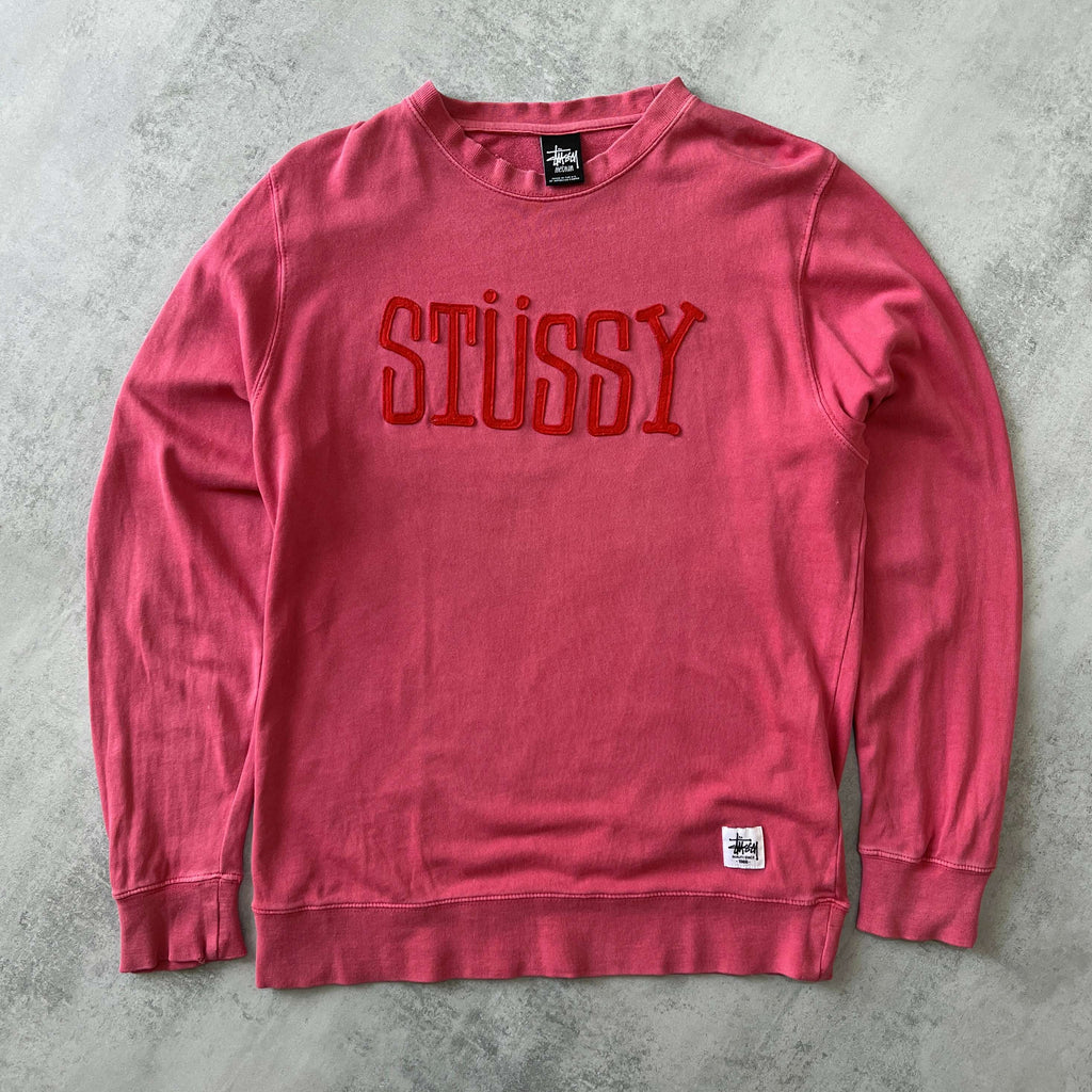 Stussy 2000s heavyweight longsleeve graphic t-shirt (M)