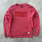 Stussy 2000s heavyweight longsleeve graphic t-shirt (M)
