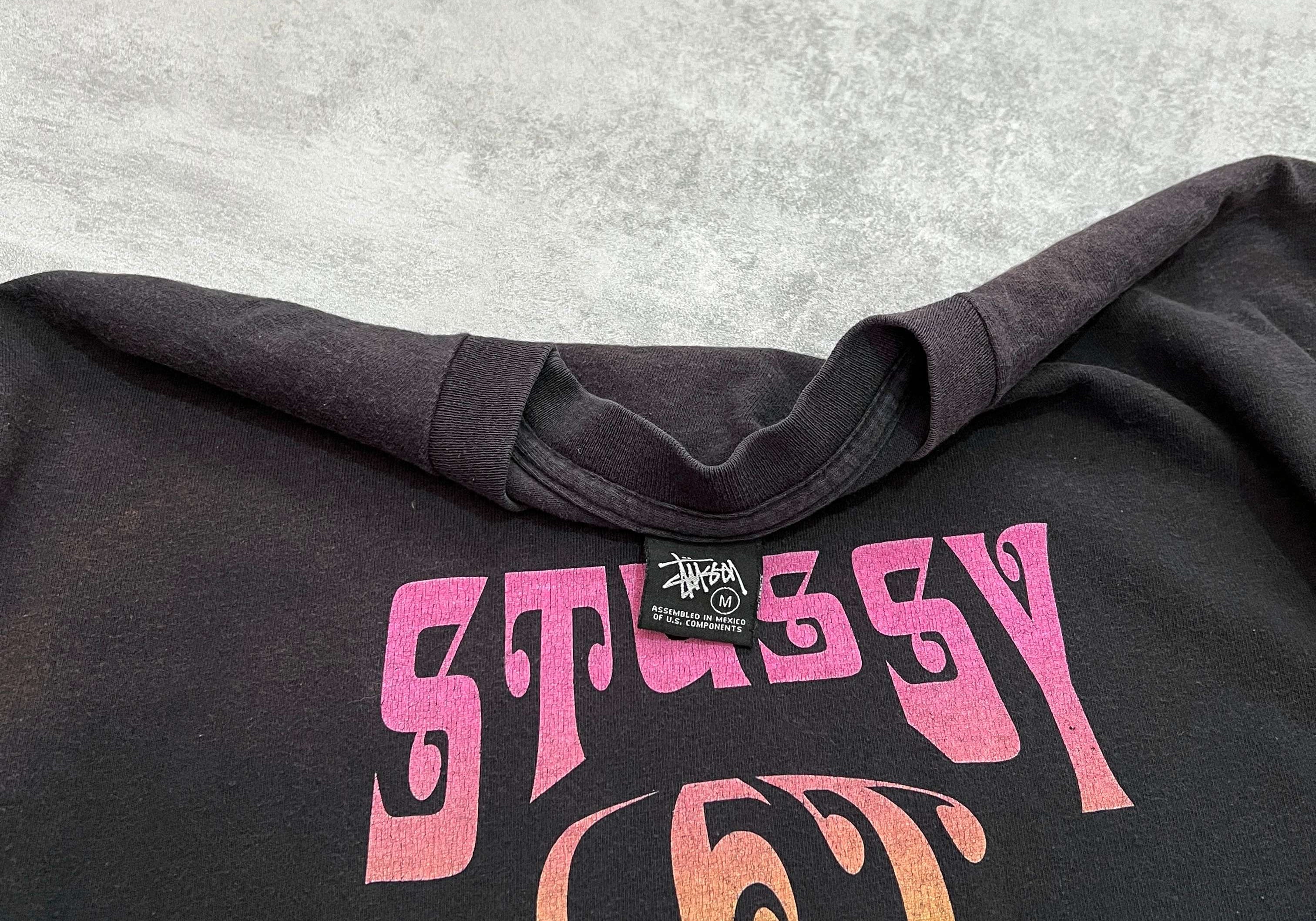 Stussy RARE 2000s heavyweight embroidered t-shirt (L)