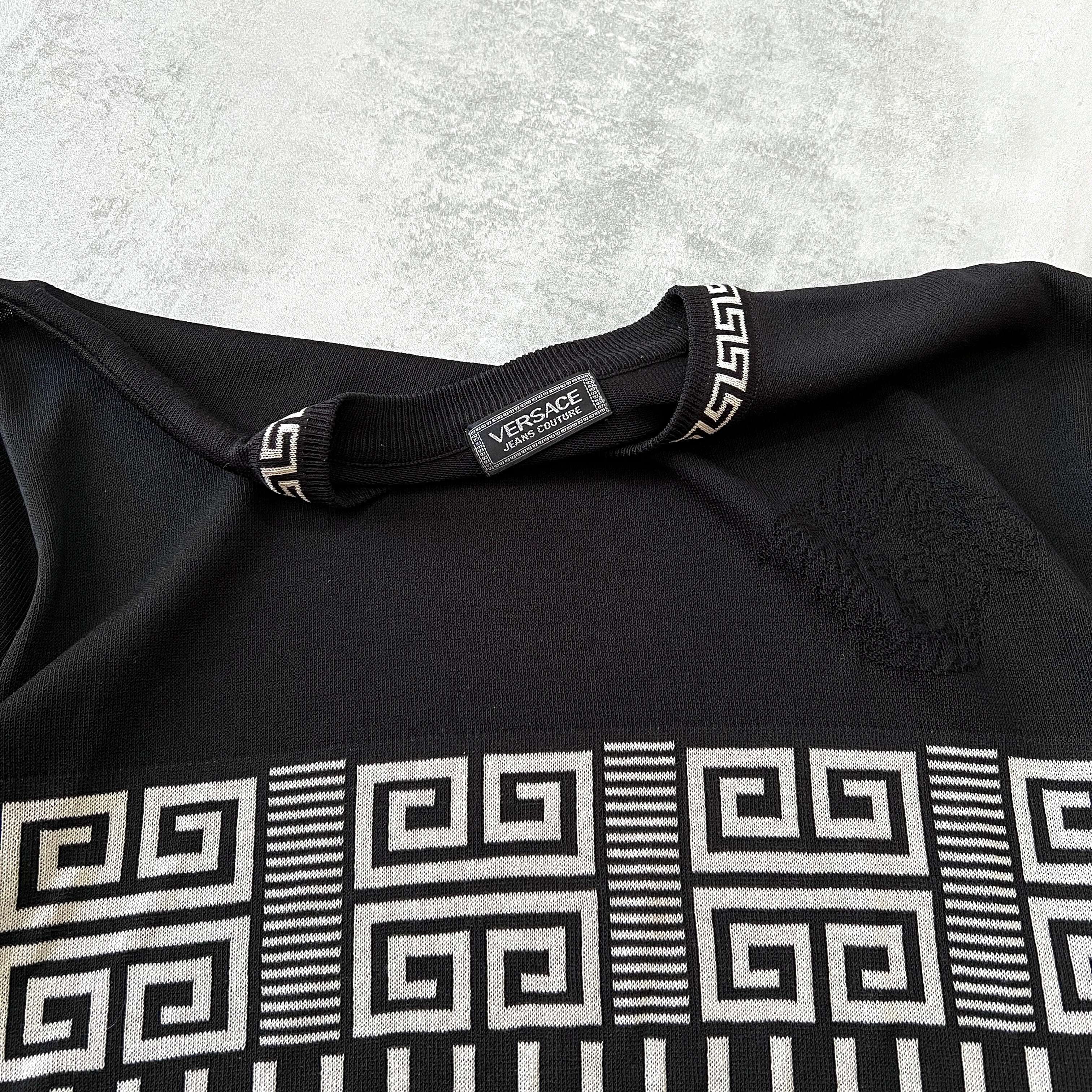 Versace 1990s women's knitted t-shirt (XL)