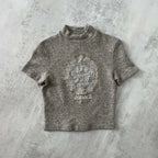 Versace RARE 1990s heavyweight spellout croptop (M)